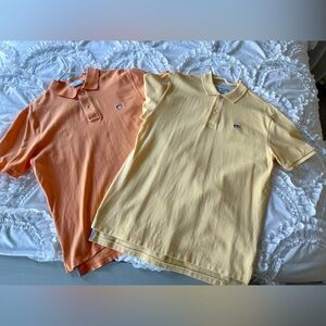Southern Tide Short Sleeve Skipjack Polo Set of 2 - Peach & Yellow Men’s Size M